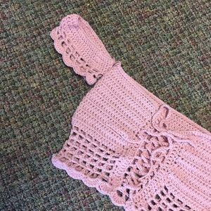 Pink Off-the-Shoulder Crop Top